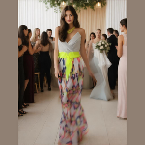 HERMOSA Europe abstract maxi dress Sz M